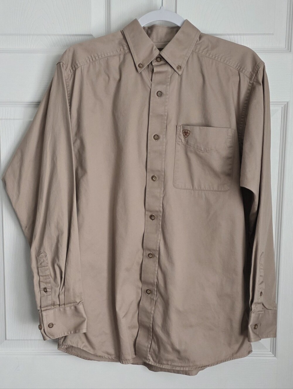 Ariat Men's Casual Series Solid Twill Long Sleeve Shirt Size Small